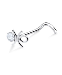 Stone Knot Curved Nose Stud NSKB-776